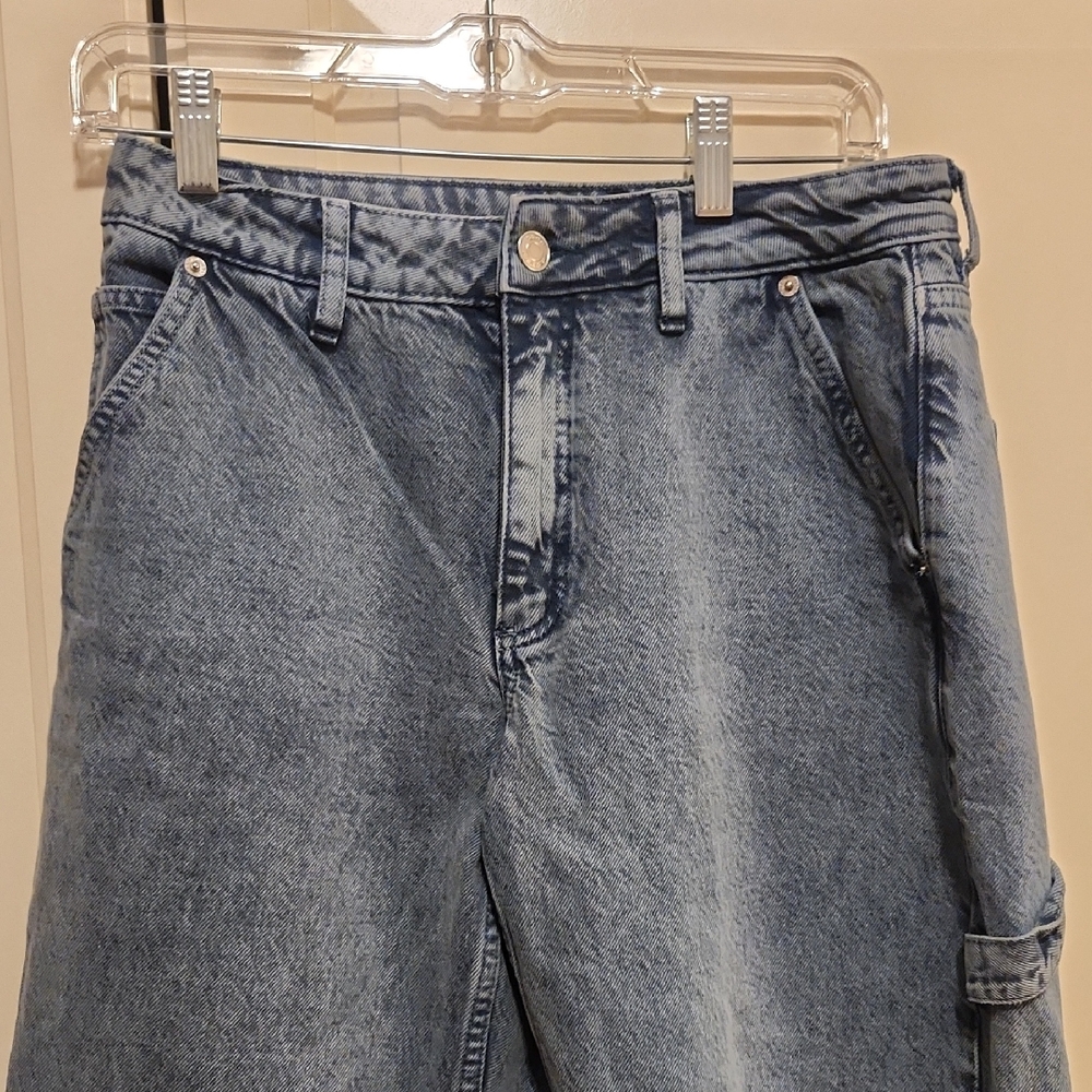 Acid Wash 90s Style Painter Jeans